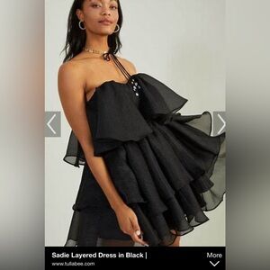 Altered Layered Black Tulle Sadie Dress Medium